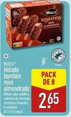 ALDI Mucci - helado bombon mini almendrado oferta