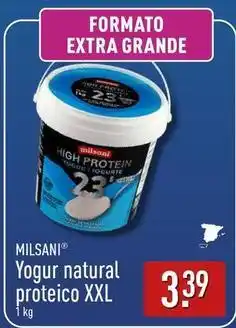 ALDI Milsani - yogur natural proteico xxl oferta
