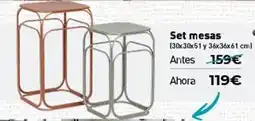 Mubak Set mesas oferta