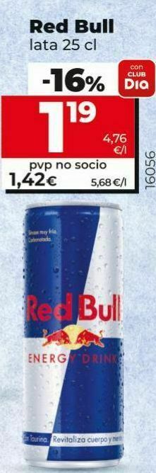 Dia Bebida energética red bull oferta