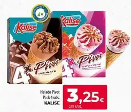 Spar Tenerife Kalise - helado pivot pack 4 uds oferta