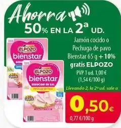 Spar Tenerife Elpozo - jamon cocido o pechuga de pavo bienstar oferta