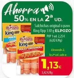 Spar Tenerife Elpozo - salchichas original o pavo king oferta