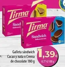 Spar Tenerife Tirma - galleta sandwich cacao y nata o crema de chocolate oferta