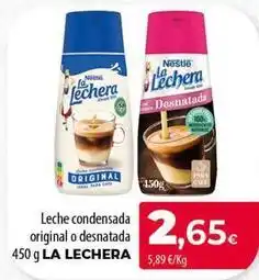 Spar Tenerife La lechera - leche condensada original o desnatada oferta