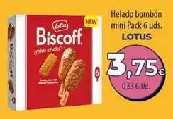 Spar Tenerife Lotus - helado bombon mini pack 6 uds oferta