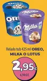 Spar Tenerife Milka - helado tub o lotus oferta