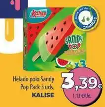 Spar Tenerife Kalise - helado polo sandy pop pack 3 uds oferta