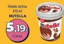 Spar Tenerife Nutella - helado tarrina oferta
