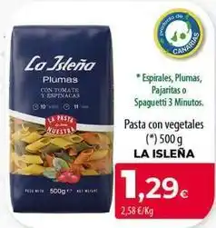 Spar Tenerife La isleña - pasta con vegetales oferta