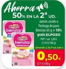 Spar Tenerife Elpozo - jamon cocido o pechuga de pavo bienstar oferta