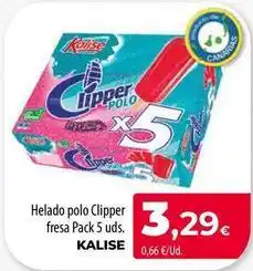Spar Tenerife Kalise - helado polo clipper fresa oferta
