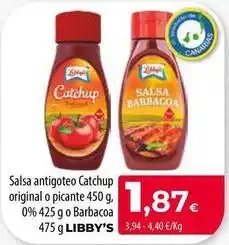 Spar Tenerife Libby's - salsa antigoteo catchup original o picante oferta