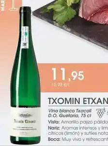 Supermercados Plaza Txomin etxaniz - vino blanco txacoli d.o. gueraria oferta