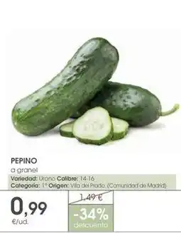 Supermercados Plaza Origen - pepino oferta