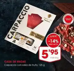 Supermercados Plaza Mentos - carpaccio con salsa de trufa oferta