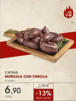 Supermercados Plaza Caysan - morcilla con cebolla oferta