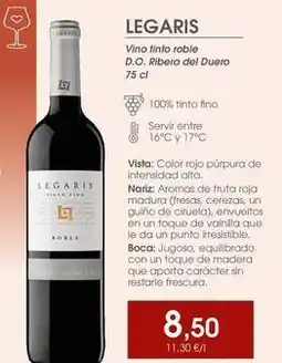 Supermercados Plaza Legaris - vino tinto roble d.o. ribera del duero oferta