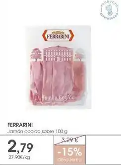 Supermercados Plaza Ferrarini - jamón cocido sobre oferta