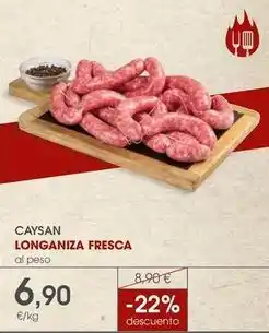 Supermercados Plaza Caysan - longaniza fresca oferta