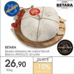 Supermercados Plaza Betara - queso artesano de cabra farcell blanco atadillo oferta