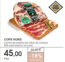 Supermercados Plaza Estirpe negra - centro de paleta de cebo de campo 50% raza iberica oferta