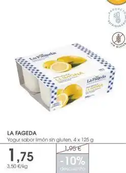 Supermercados Plaza La fageda - yogur sabor limon sin gluten oferta