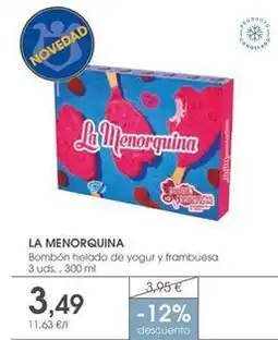 Supermercados Plaza La menorquina - bombon helado de yogur y frambuesa oferta