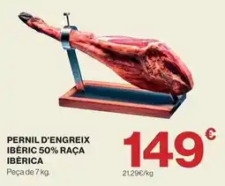 El Corte Inglés Pernil d'engreix iberic 50% raça iberica oferta