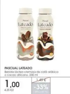Supermercados Plaza Pascual - bebida lactea cremosa de cafe arabica o cacao africano oferta