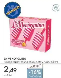 Supermercados Plaza La menorquina - helado espiral chupa chupa chups nata y fresa oferta