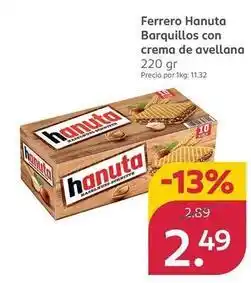 Rossmann Ferrero - hanuta barquillos con crema de avellana oferta