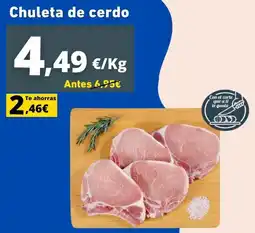 Supermercados Tu Alteza Chuleta de cerdo oferta