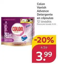 Rossmann Colon - vanish advance detergente en capsulas oferta