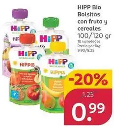 Rossmann Hipp - bio bolsitas con fruta y cereales oferta