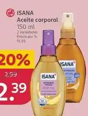 Rossmann Isana - aceite corporal oferta