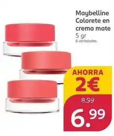 Rossmann Maybelline - colorete en crema mate oferta
