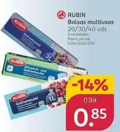 Rossmann Rubin - bolsas multiusos oferta