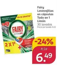 Rossmann Fairy - lavavajillas en capsulas todo en 1 limon oferta