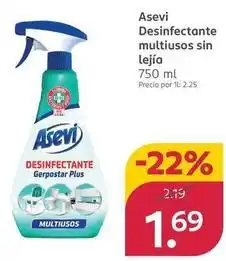 Rossmann Asevi - desinfectante multiusos sin lejia oferta