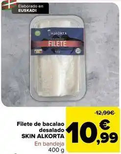 Carrefour Alkorta - filete de bacalao desalado skin oferta
