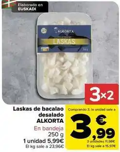 Carrefour Alkorta - laskas de bacalao desalado oferta