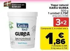 Carrefour Kaiku - yogur natural gurea oferta