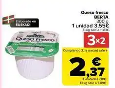 Carrefour Berta - queso fresco oferta