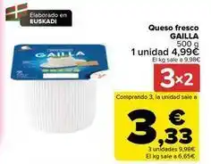 Carrefour Gailla - queso fresco oferta