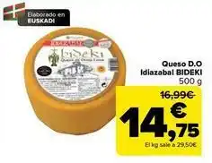 Carrefour Bideki - queso d.o. idiazabal oferta