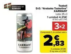 Carrefour Xarmant - txakoli d.o. arabako txakoli oferta