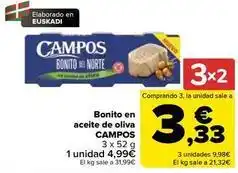 Carrefour Campos - bonito en aceite de oliva oferta