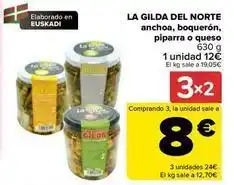 Carrefour La gula del norte - anchoa, boquerón, piparra o queso oferta