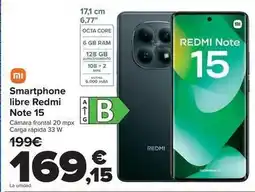 Carrefour Xiaomi - smartphone libre redmi note 15 oferta